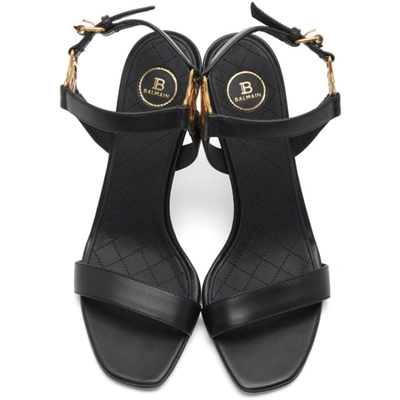 Shop Balmain Black Pernille Sandals In 0pa Black
