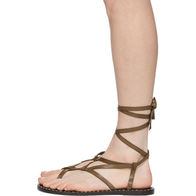 Shop Isabel Marant Brown Jesaro Sandals In 67ki Khaki