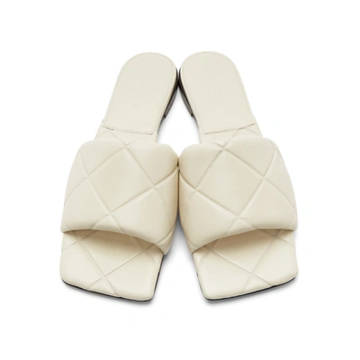 Shop Bottega Veneta Off-white 'the Rubber Lido' Sandals In 9031 Sea Salt