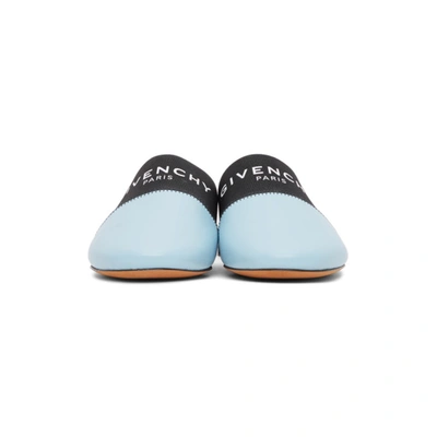 Shop Givenchy Blue & Black Bedford Mules In 450 Sky Blu