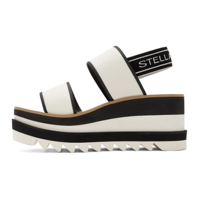 Shop Stella Mccartney White Platform Sporty Sandals In K935 Snow