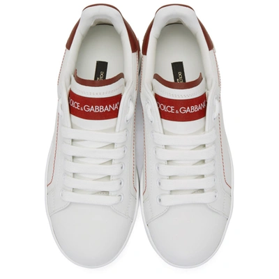 Dolce&Gabbana PORTOFINO カーフスキン スニーカー WHITE/RED 