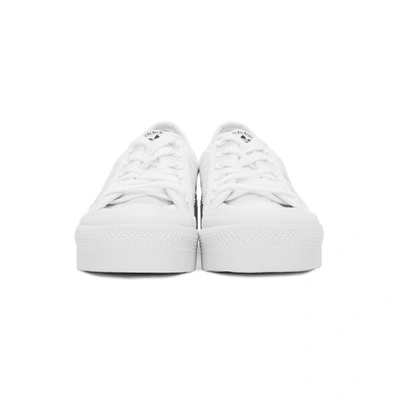 Shop Adidas Originals White Nizza Platform Sneakers In Wh/wh