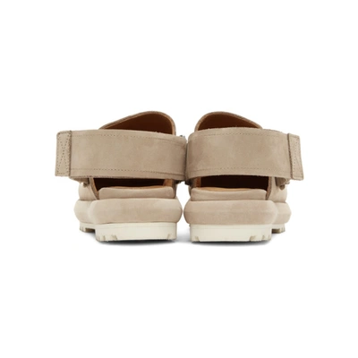 Shop Jacquemus Taupe Nubuck 'les Mules' Shoes In Brown Brown