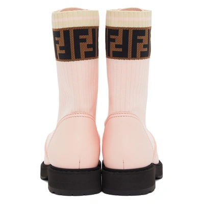 Shop Fendi Pink 'forever ' Rockoko Boots In F1c3a Rosa