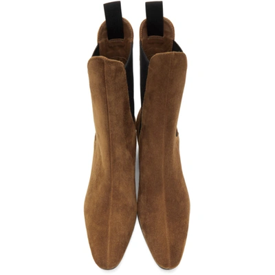 Shop Khaite Tan Saratoga Ankle Boots In 902 Caramel