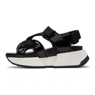 Shop Mm6 Maison Margiela Black Multi Strap Sandals In T8013 Black