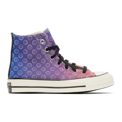 Shop Converse Purple & Blue Happy Camper Chuck 70 High Sneakers In Royal/ceris