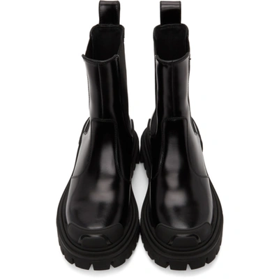 Shop Dolce & Gabbana Black Biker Chelsea Boots In 80999 Black