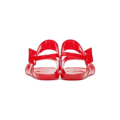 Shop Off-white Red Jelly Sandals