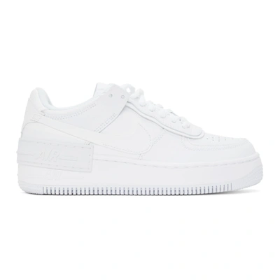 Shop Nike White Air Force 1 Shadow Sneakers In 100 White