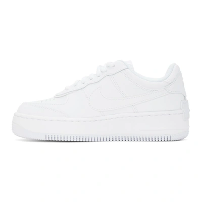 Shop Nike White Air Force 1 Shadow Sneakers In 100 White