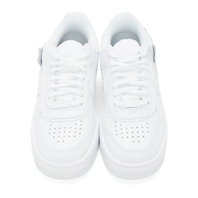 Shop Nike White Air Force 1 Shadow Sneakers In 100 White