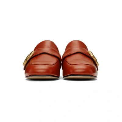 Shop Gucci Orange Marmont Loafers In 7514 Pumpki