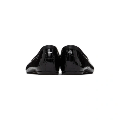 Shop Maison Margiela Black Croc Tabi Ballerina Flats In T8013 Black