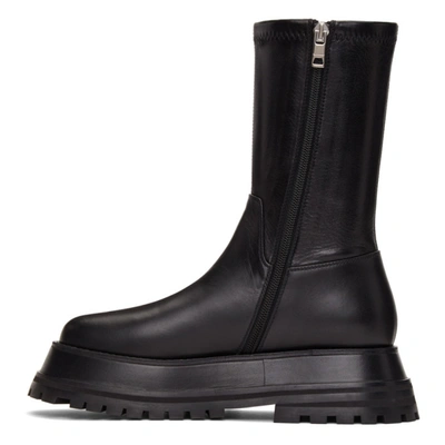 Shop Burberry Black Hurr Boots