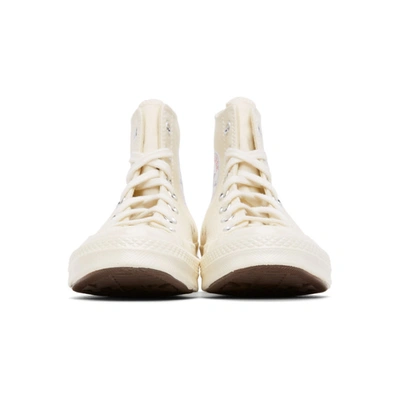 Shop Comme Des Garçons Play Off-white Converse Edition Half Heart Chuck 70 High Sneakers