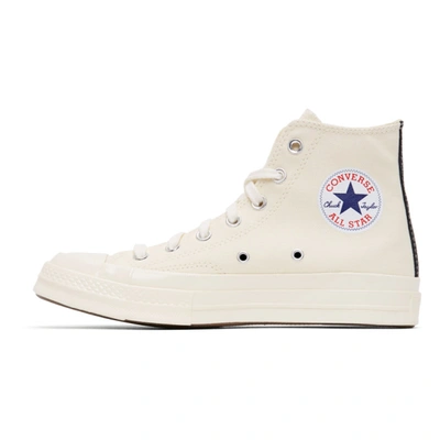 Shop Comme Des Garçons Play Off-white Converse Edition Half Heart Chuck 70 High Trainers