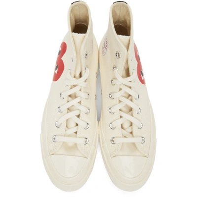 Shop Comme Des Garçons Play Off-white Converse Edition Half Heart Chuck 70 High Sneakers