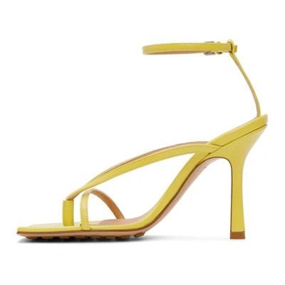 Shop Bottega Veneta Yellow Stretch Sandals In 7102 Pear