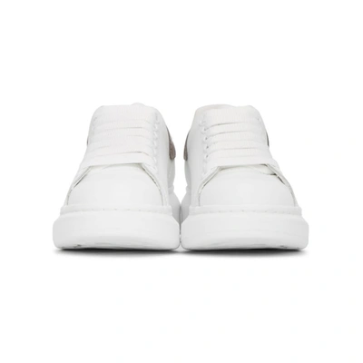 Shop Alexander Mcqueen White & Iridescent Oversized Sneakers In 9075 Wh/gol
