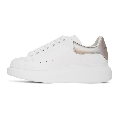 Shop Alexander Mcqueen White & Iridescent Oversized Sneakers In 9075 Wh/gol