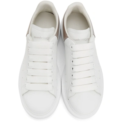Shop Alexander Mcqueen White & Iridescent Oversized Sneakers In 9075 Wh/gol