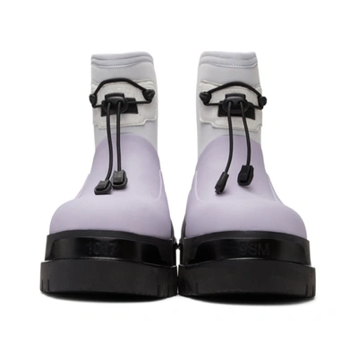 Shop Moncler Genius Ssense Exclusive 6 Moncler 1017 Alyx 9sm Purple Alison Boots In 001 White