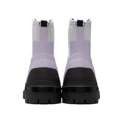 Shop Moncler Genius Ssense Exclusive 6 Moncler 1017 Alyx 9sm Purple Alison Boots In 001 White