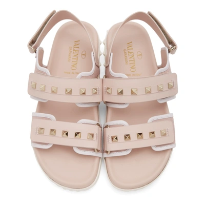 Shop Valentino Pink  Garavani Rockstud Sandals In 47k Rose Q