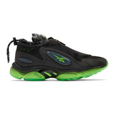 Shop Misbhv Black Reebok Edition Daytona Dmx Sneakers In Black/green