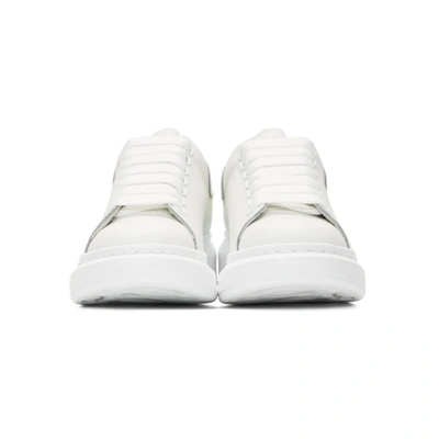 Shop Alexander Mcqueen Ssense Exclusive Off-white Holographic Oversized Sneakers In 9375 White