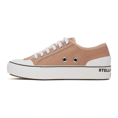 Shop Stella Mccartney Pink Canvas Sneakers In 6802 Blush