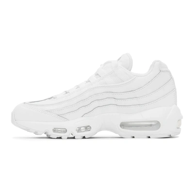 Shop Nike White Air Max 95 Essential Sneakers In 100 Wh/grey
