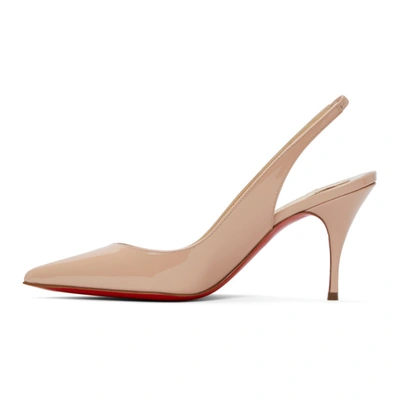 Shop Christian Louboutin Pink Patent Clare Sling Heels In F401 Antoin