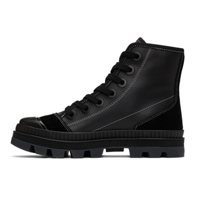 Shop Jimmy Choo Black Leather Nord Sneakers