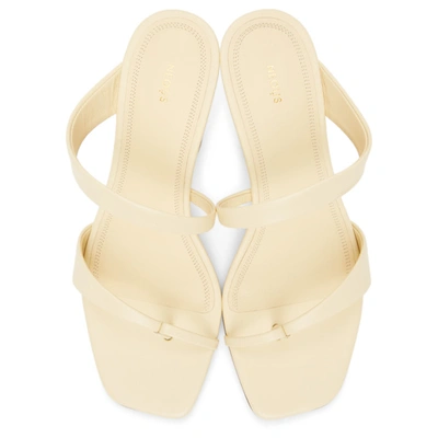 Shop Neous Off-white Leather Sika 80 Heeled Sandals In Banana