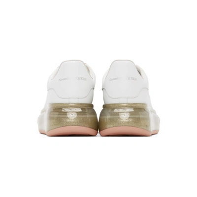 Shop Alexander Mcqueen White & Pink Glitter Sole Oversized Sneakers In 9053 Wh/rsg