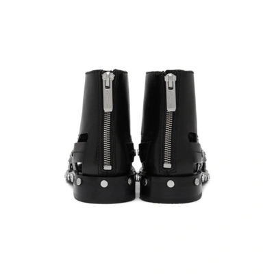 Shop 3.1 Phillip Lim / フィリップ リム 3.1 Phillip Lim Black Studded Cut-out Alexa Boots In Ba001 Black
