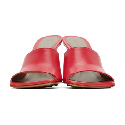 Bottega Veneta Stretch Leather Slide Sandals In 5521 Lollip