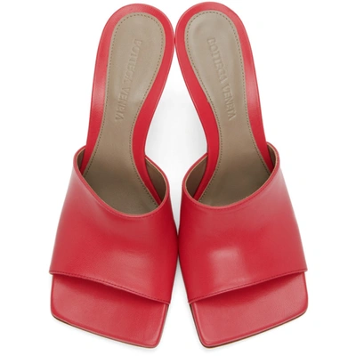 Bottega Veneta Stretch Leather Slide Sandals In 5521 Lollip