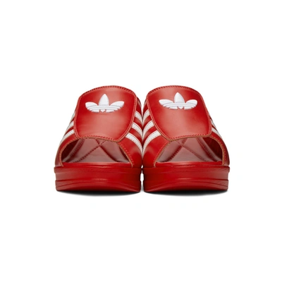 Shop Adidas Lotta Volkova Red Trefoil Heeled Sandals