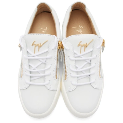Shop Giuseppe Zanotti White Birel Sneakers In Bianco