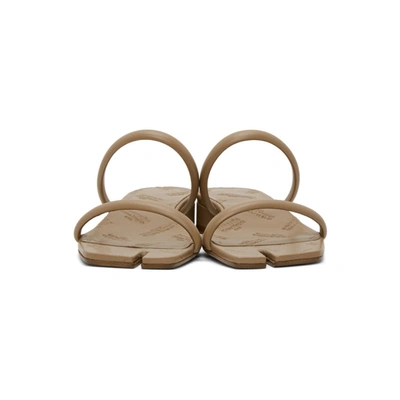 Shop Maison Margiela Beige Strappy Tabi Sandals In T4091 Nude