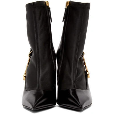 Shop Versace Black Medusa Heeled Boots In D41oh Black