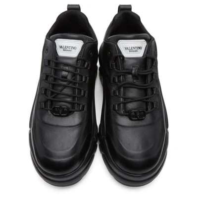 Shop Valentino Black  Garavani Chunky Platform Sneakers In 0no Black