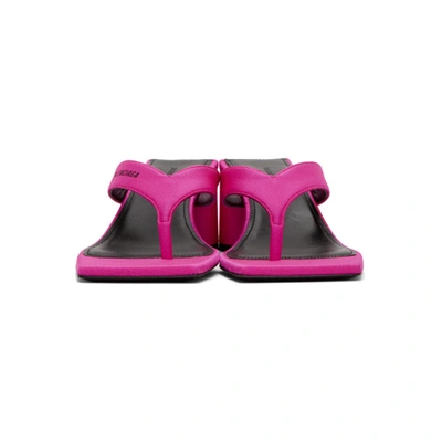 Shop Balenciaga Pink Flip Flop Heels In 5666 Pink