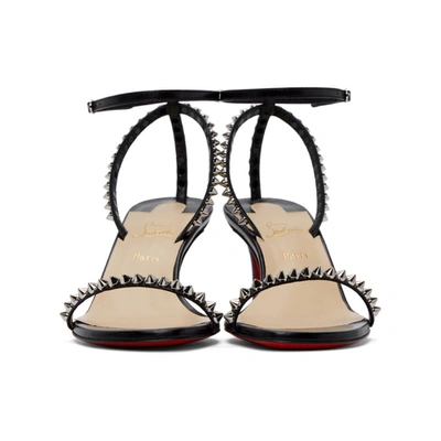 Shop Christian Louboutin Black So Me Studded Heeled Sandals In Bk65 Blk/sl
