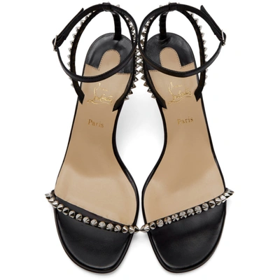 Shop Christian Louboutin Black So Me Studded Heeled Sandals In Bk65 Blk/sl