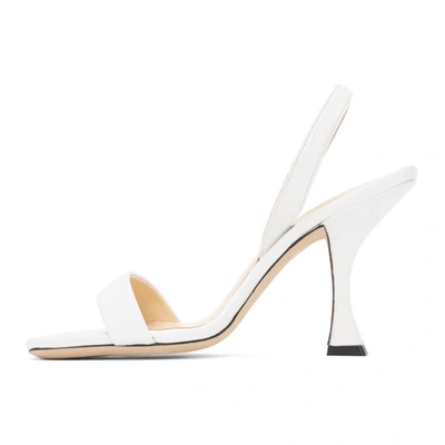 Shop By Far White Lotta Heeled Sandals In Wh White